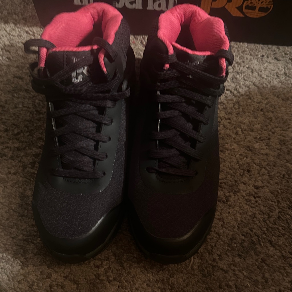 Timberland Black And Pink High-Top Sneakers
